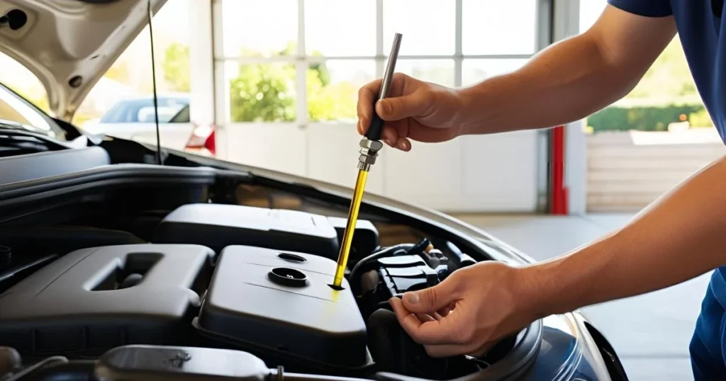 how to check oil in car